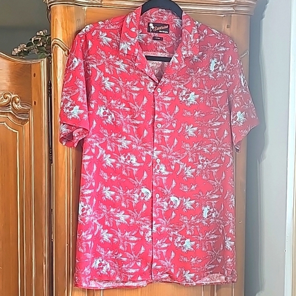 Sunrise The Kooples size medium.  Red and blue with skeleton design. Lightweight - Picture 1 of 11